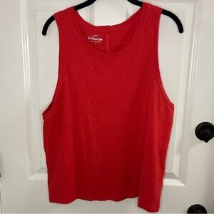 J. Crew Factory Red Muscle Girlfriend Tank